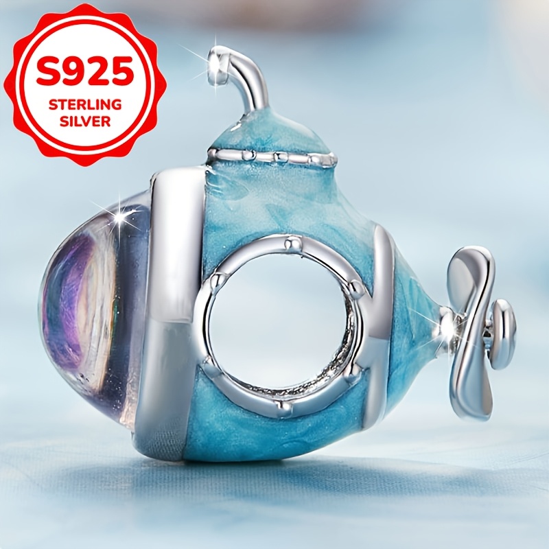 Women's Iridescent Submarine Beaded Necklace with S925 Sterling Silver